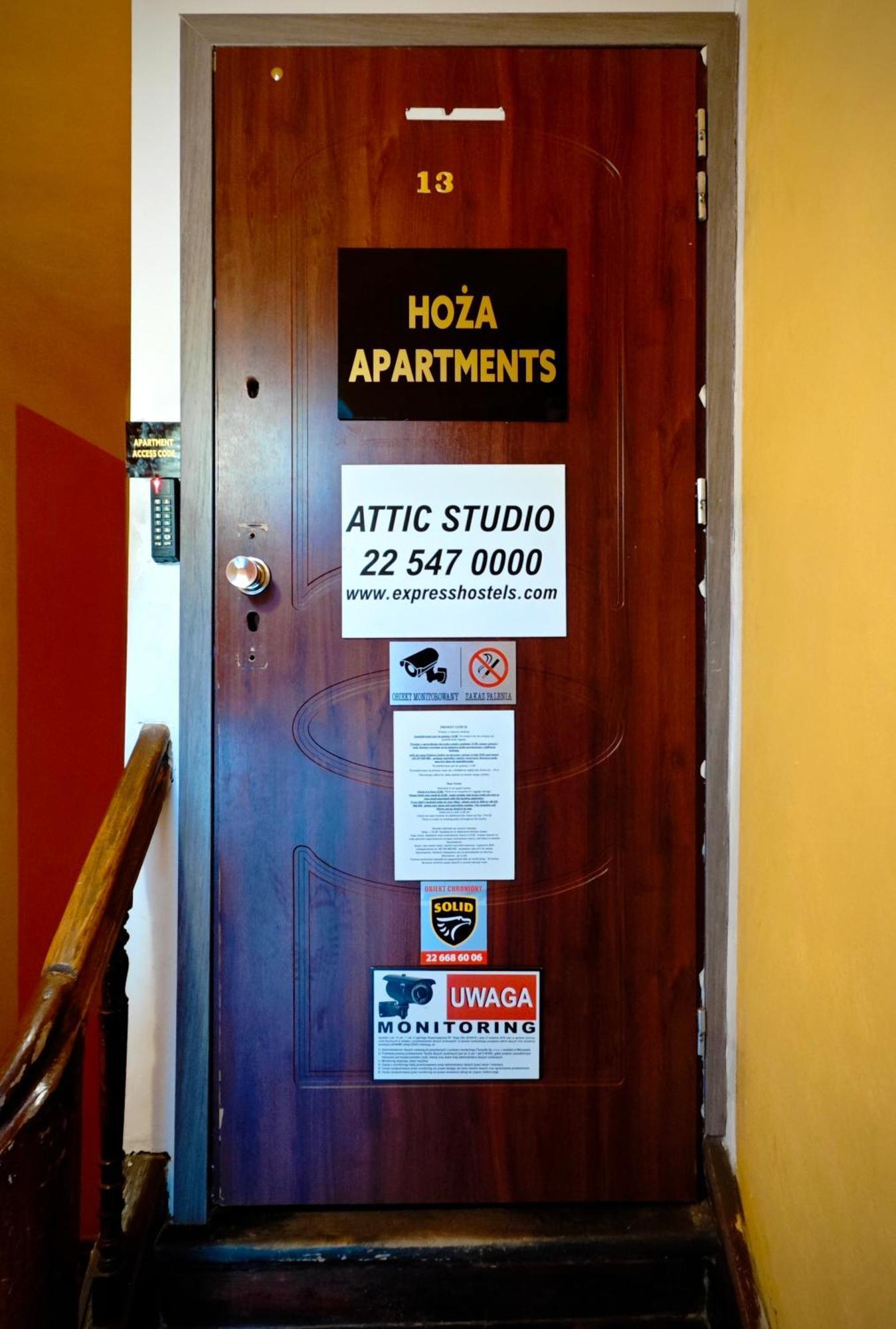 Apartamenty Hoza Attic Studio Varşova Dış mekan fotoğraf